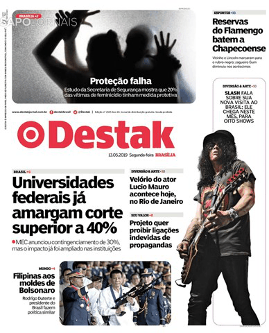 Capa Destak-Bras�lia - 2019-05-13