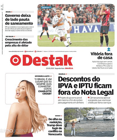 Capa Destak-Bras�lia - 2019-05-20