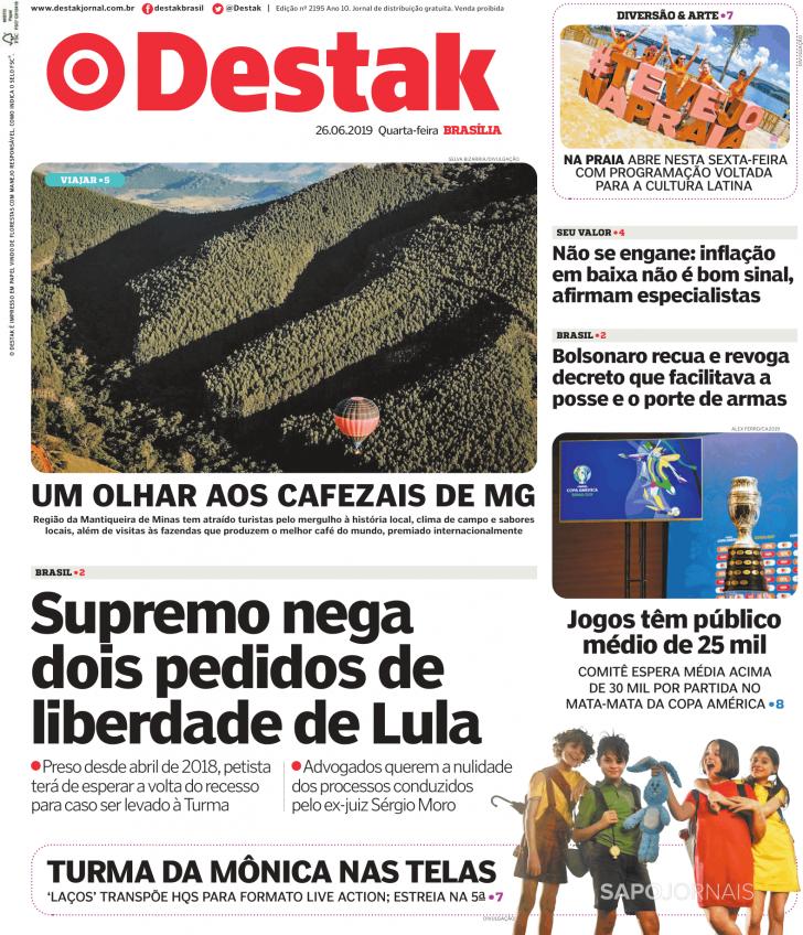 Capa Destak-Bras�lia - 2019-06-26