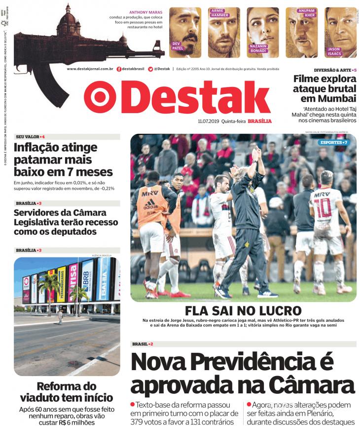 Capa Destak-Bras�lia - 2019-07-11