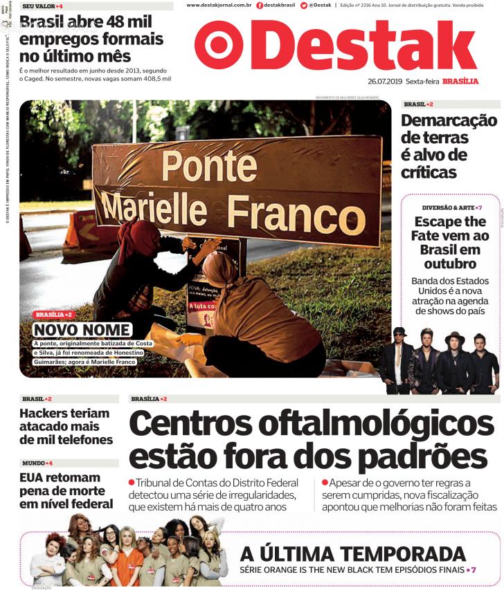 Capa Destak-Bras�lia - 2019-07-26