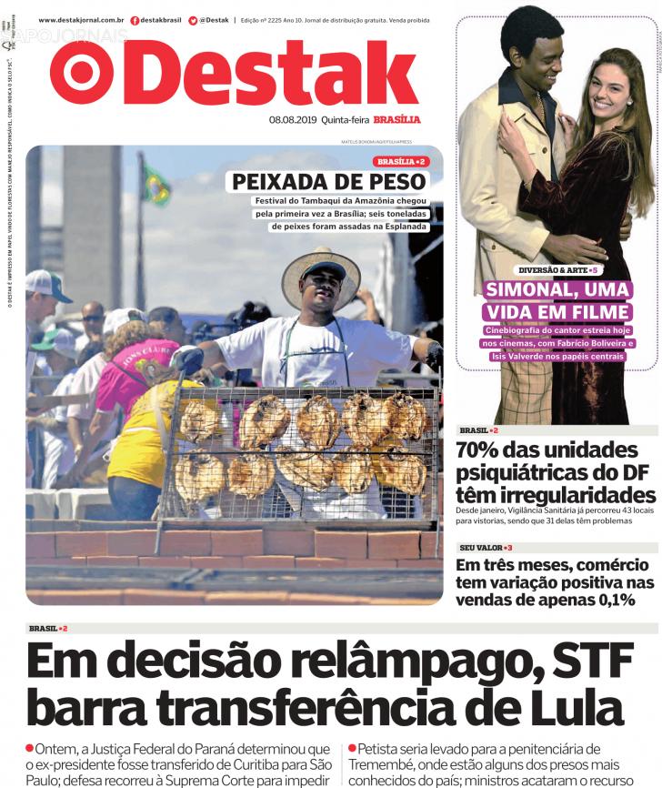 Capa Destak-Bras�lia - 2019-08-08