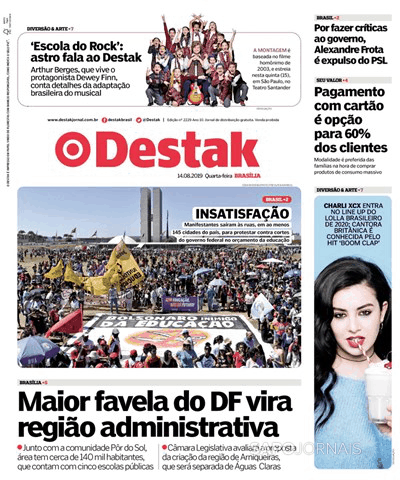 Capa Destak-Bras�lia - 2019-08-14