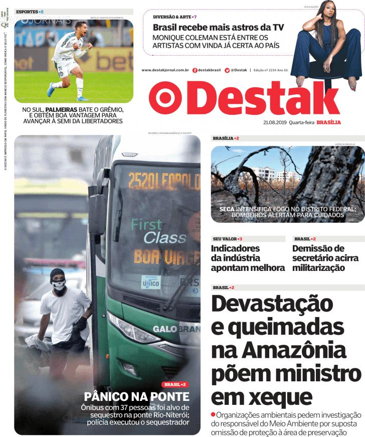 Capa Destak-Bras�lia - 2019-08-21