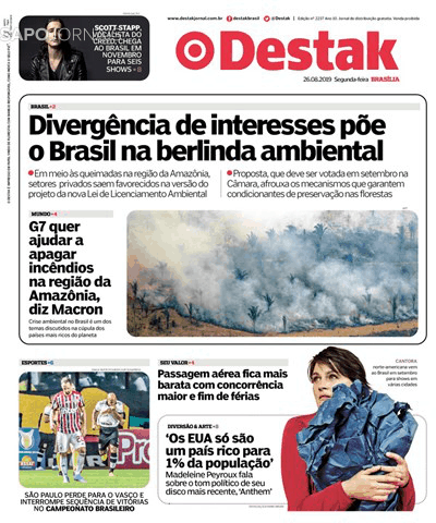 Capa Destak-Bras�lia - 2019-08-26