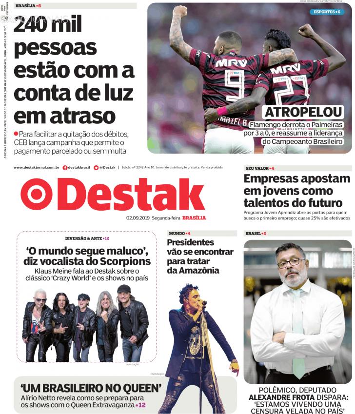 Capa Destak-Bras�lia - 2019-09-02