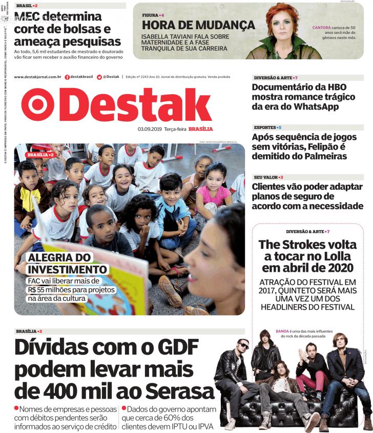 Capa Destak-Bras�lia - 2019-09-03
