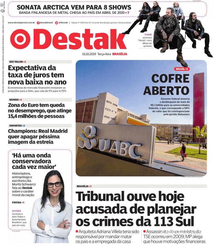 Capa Destak-Bras�lia - 2019-10-01
