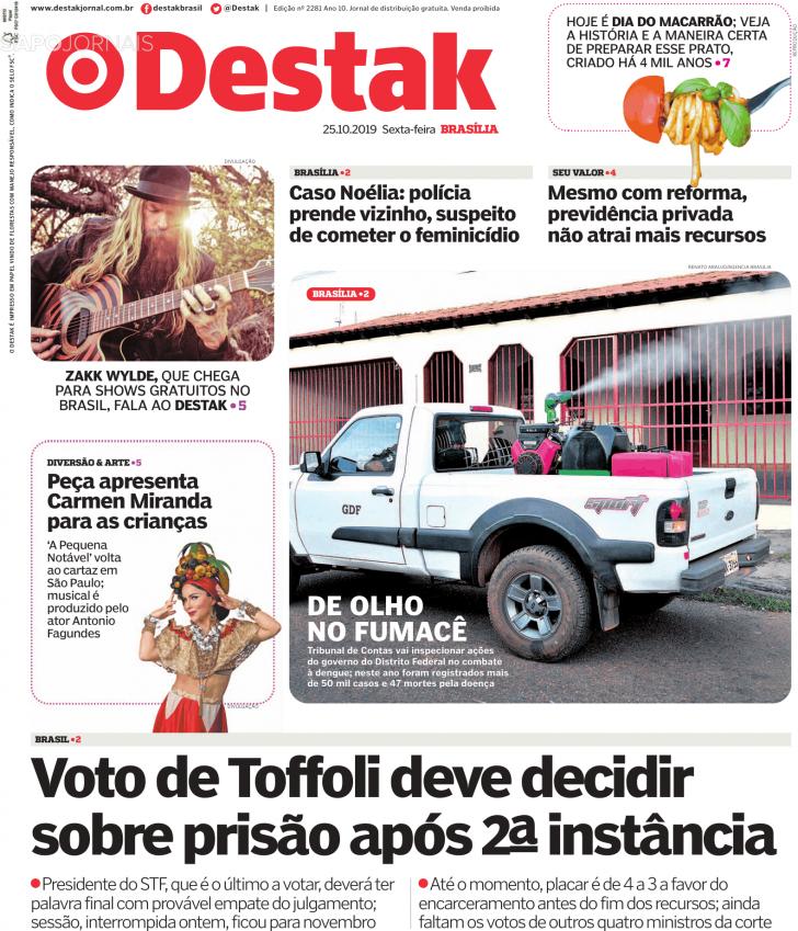Capa Destak-Bras�lia - 2019-10-25