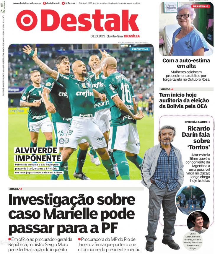 Capa Destak-Bras�lia - 2019-10-31