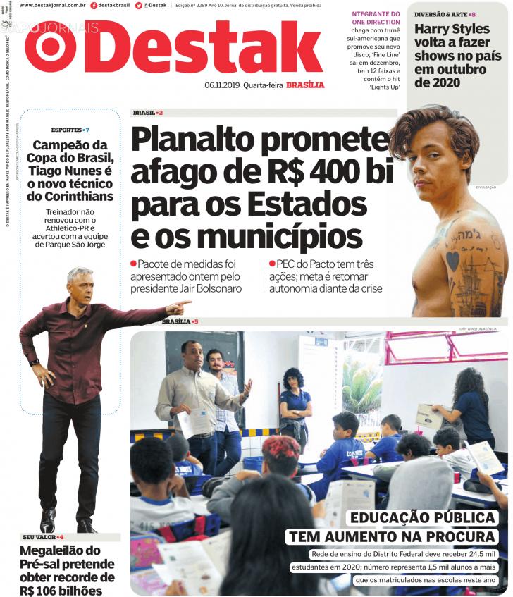 Capa Destak-Bras�lia - 2019-11-06