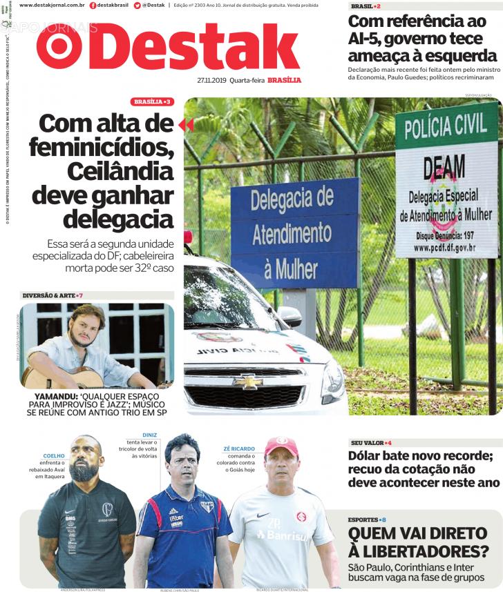 Capa Destak-Bras�lia - 2019-11-27
