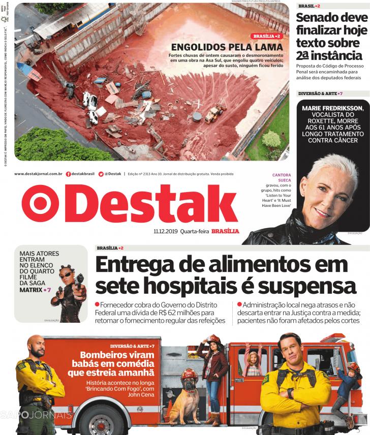 Capa Destak-Bras�lia - 2019-12-11