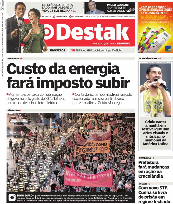 Capa Destak-So Paulo - 2014-03-14