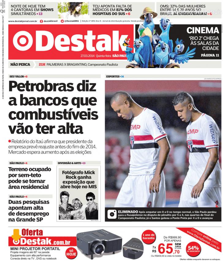 Capa Destak-So Paulo - 2014-03-27