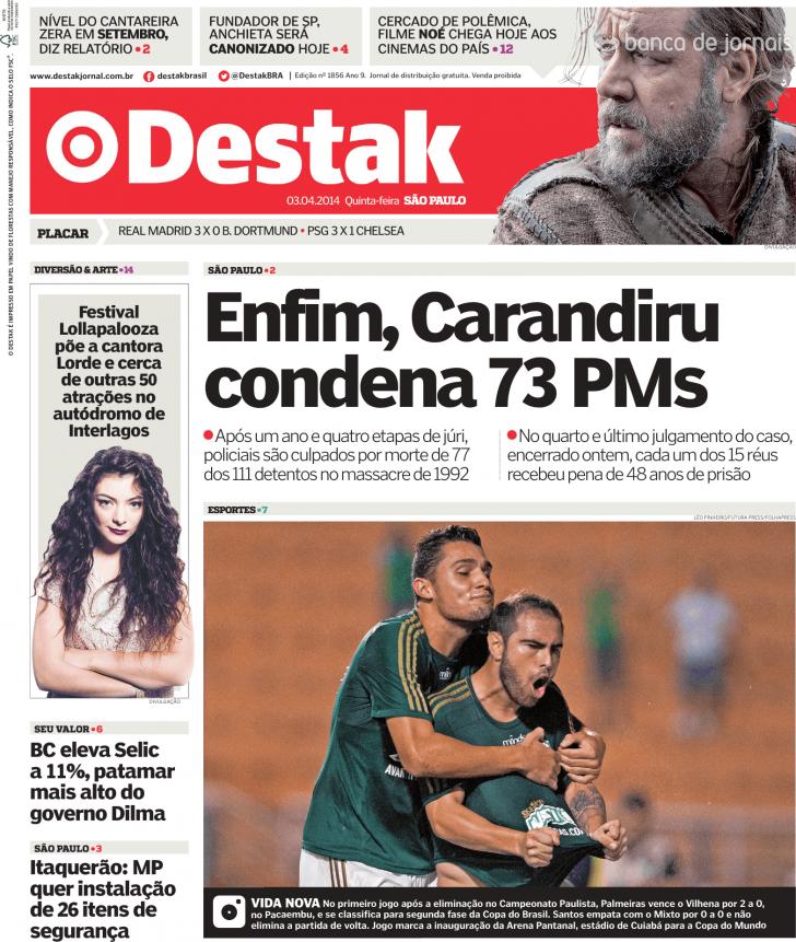 Capa Destak-So Paulo - 2014-04-03