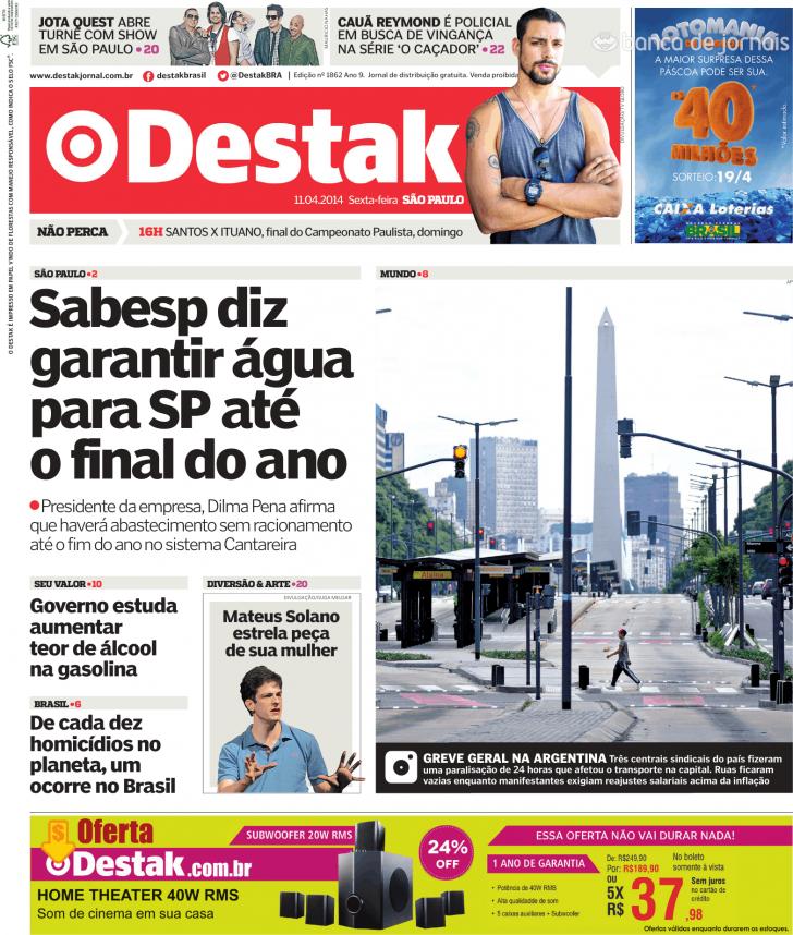 Capa Destak-So Paulo - 2014-04-11