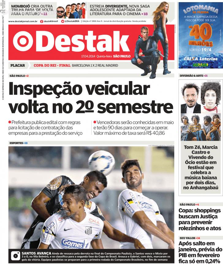Capa Destak-So Paulo - 2014-04-17