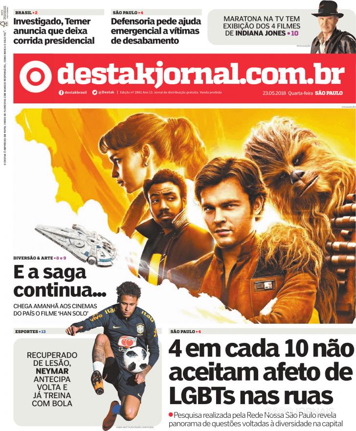 Capa Destak-So Paulo - 2018-05-23
