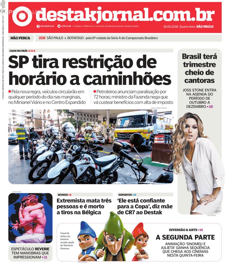 Capa Destak-So Paulo - 2018-05-30
