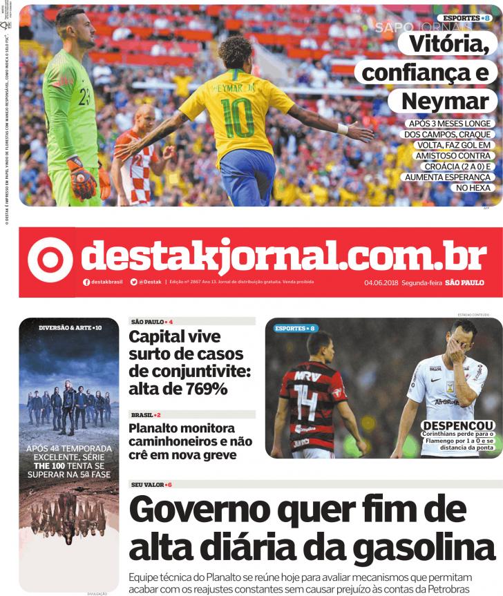 Capa Destak-So Paulo - 2018-06-04