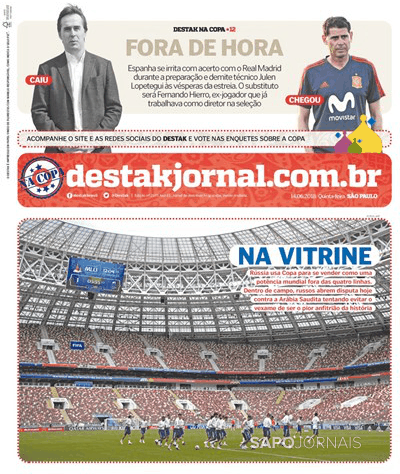 Capa Destak-So Paulo - 2018-06-14