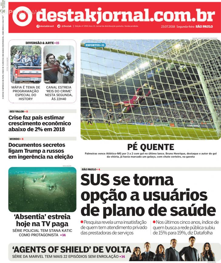 Capa Destak-So Paulo - 2018-07-23