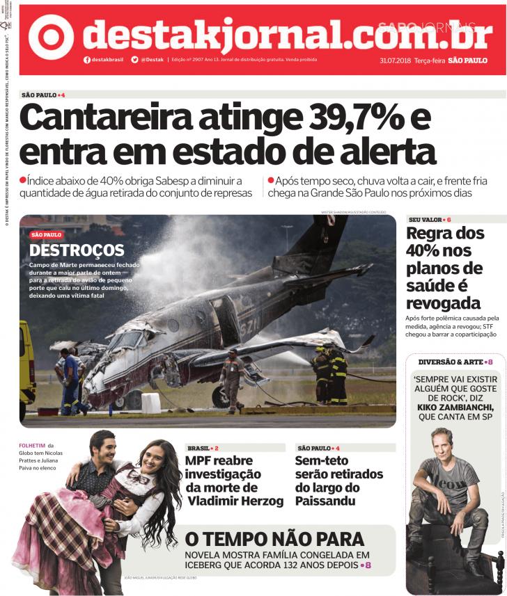 Capa Destak-So Paulo - 2018-07-31