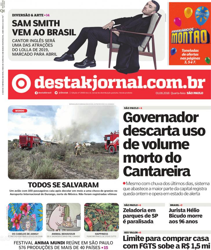 Capa Destak-So Paulo - 2018-08-01