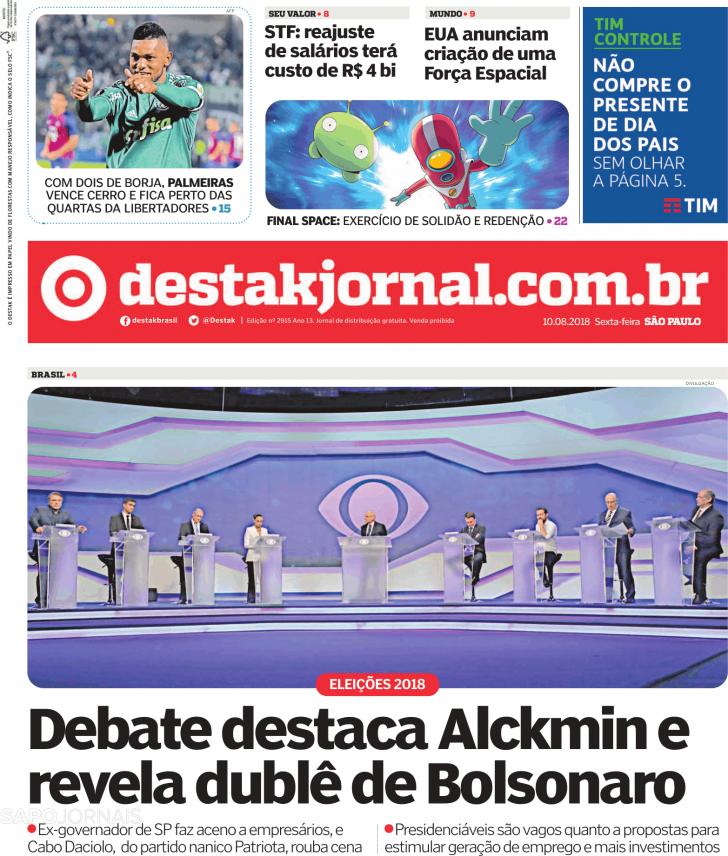 Capa Destak-So Paulo - 2018-08-10