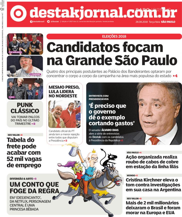 Capa Destak-So Paulo - 2018-08-28