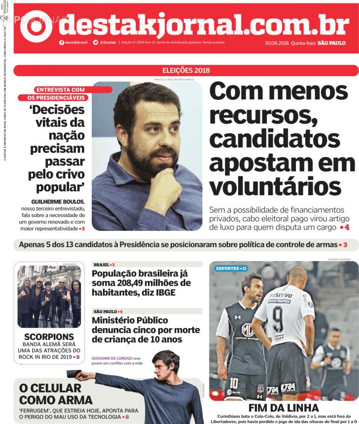 Capa Destak-So Paulo - 2018-08-30