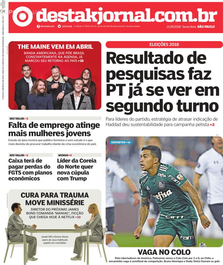 Capa Destak-So Paulo - 2018-09-21