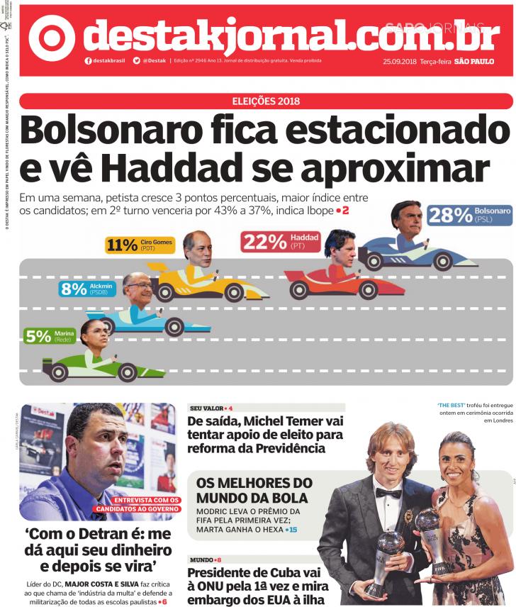 Capa Destak-So Paulo - 2018-09-25