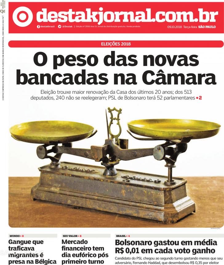 Capa Destak-So Paulo - 2018-10-09