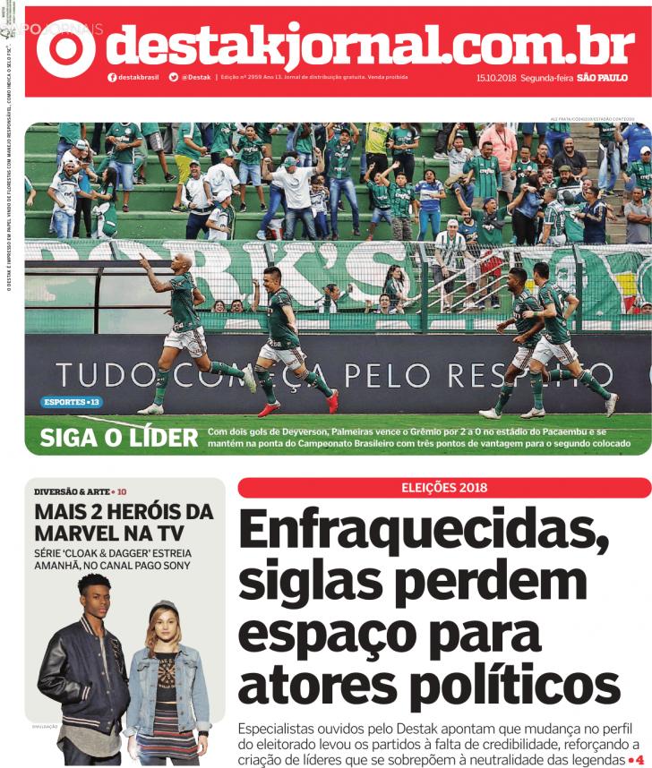 Capa Destak-So Paulo - 2018-10-15