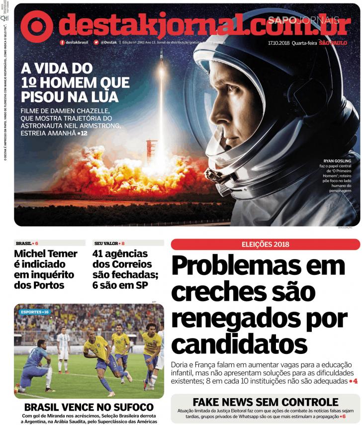Capa Destak-So Paulo - 2018-10-17