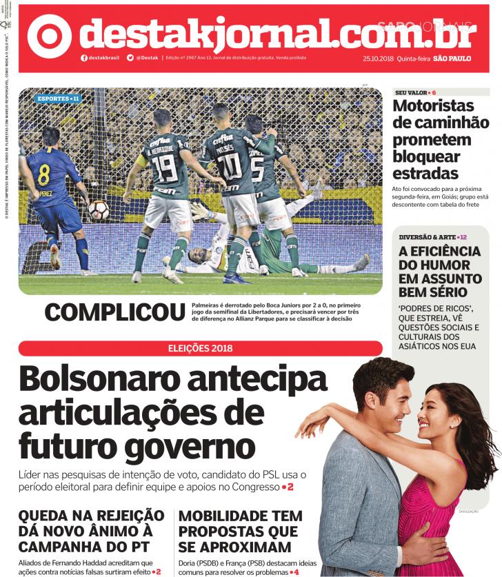 Capa Destak-So Paulo - 2018-10-25
