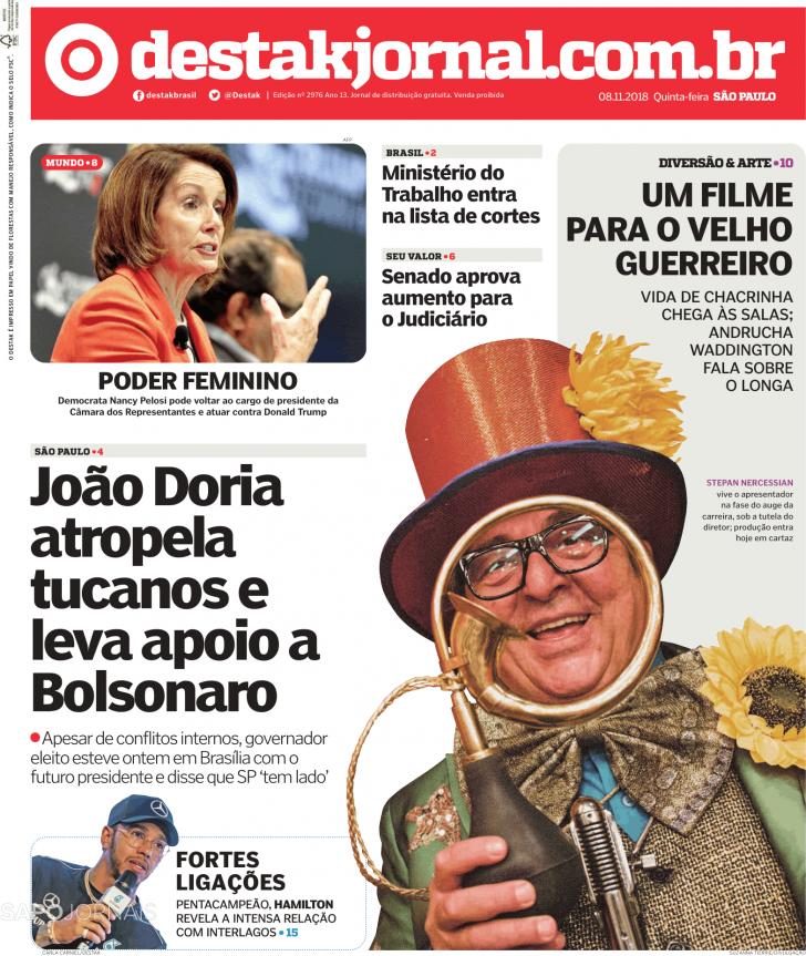 Capa Destak-So Paulo - 2018-11-08