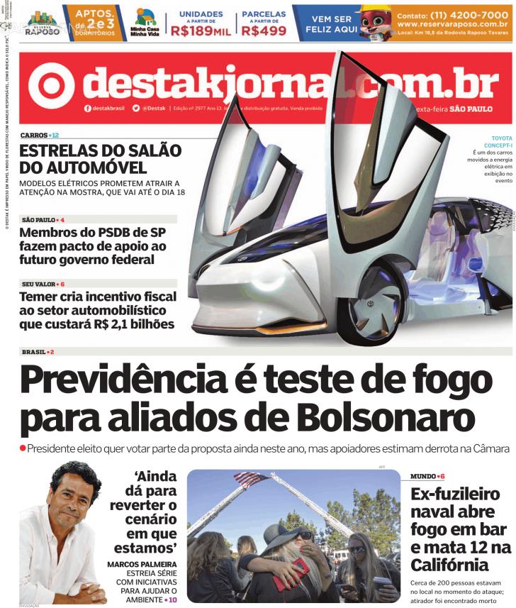 Capa Destak-So Paulo - 2018-11-09