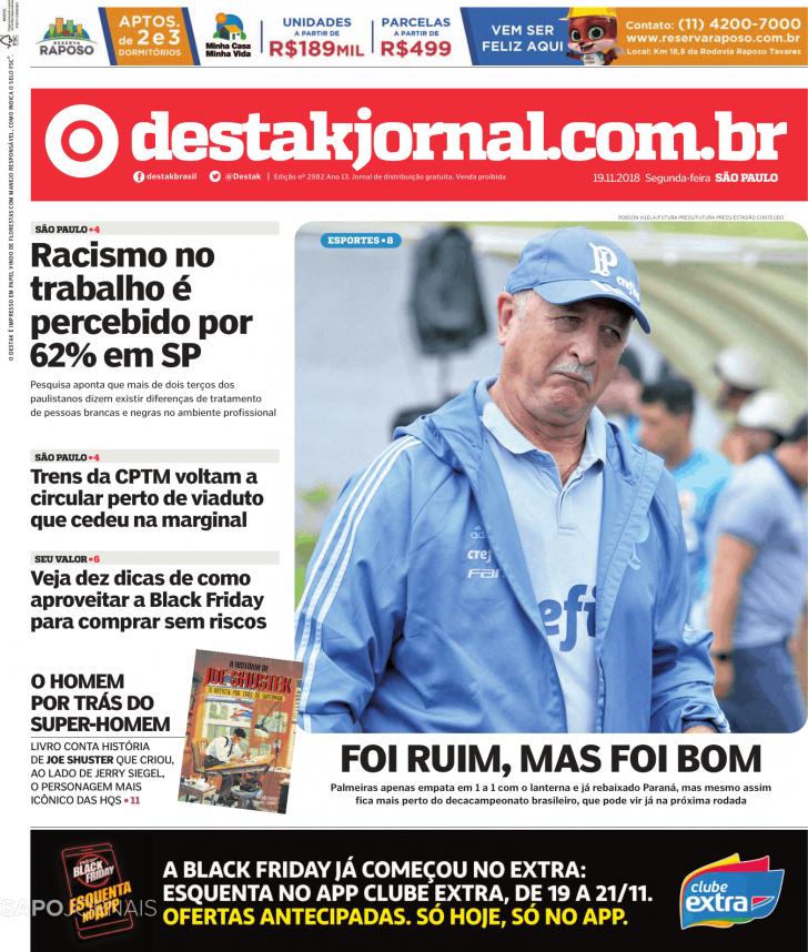 Capa Destak-So Paulo - 2018-11-19