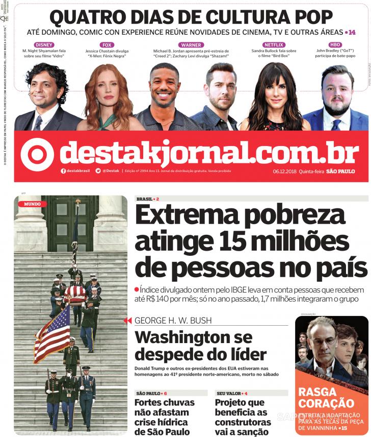 Capa Destak-So Paulo - 2018-12-06