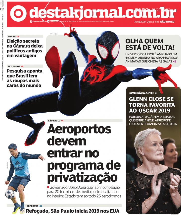 Capa Destak-So Paulo - 2019-01-10