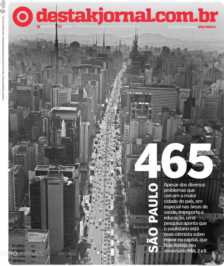 Capa Destak-So Paulo - 2019-01-25