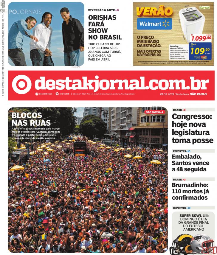 Capa Destak-So Paulo - 2019-02-01