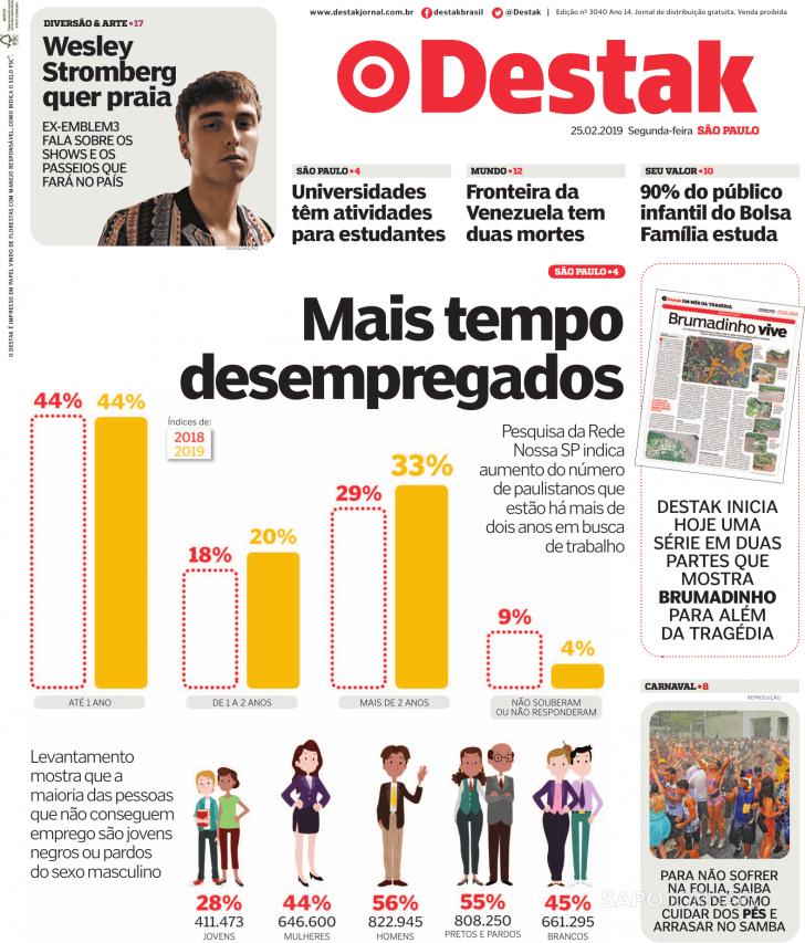 Capa Destak-So Paulo - 2019-02-25