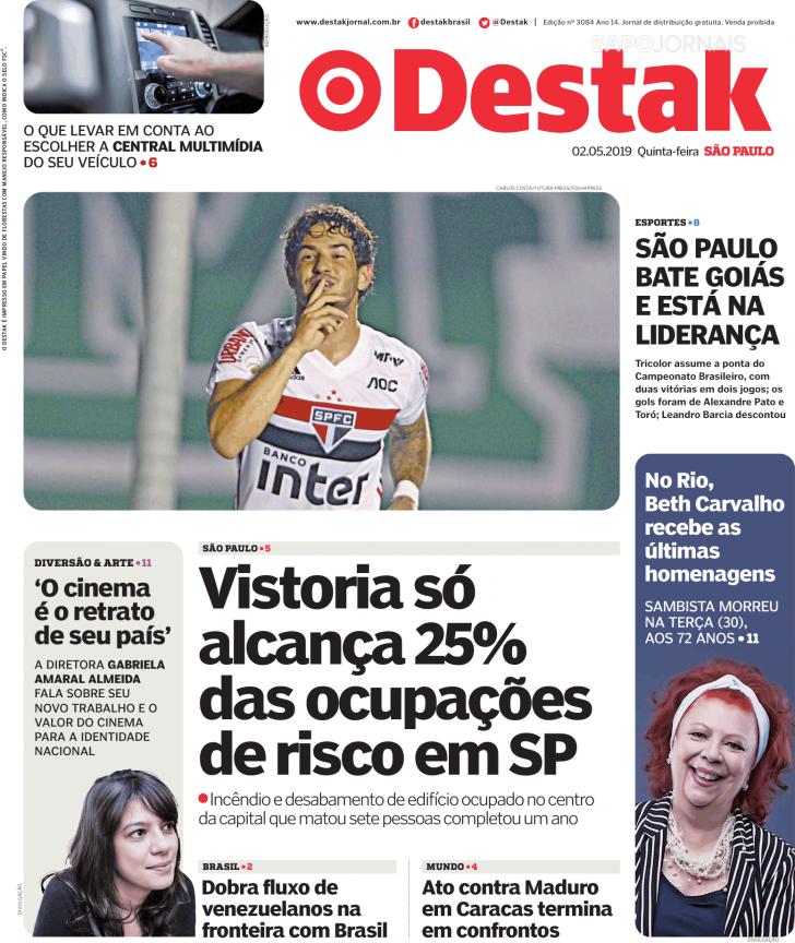 Capa Destak-So Paulo - 2019-05-02