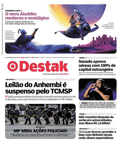 Capa Destak-S�o Paulo - 2019-05-23