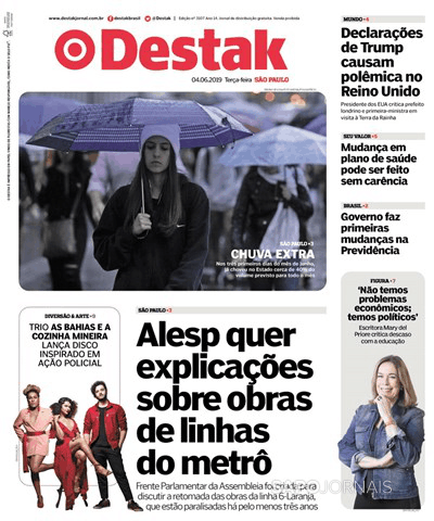 Capa Destak-S�o Paulo - 2019-06-04