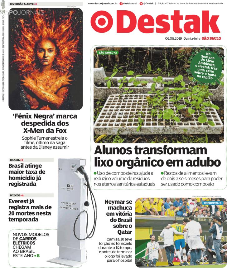 Capa Destak-S�o Paulo - 2019-06-06